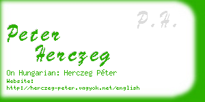 peter herczeg business card